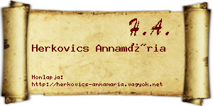 Herkovics Annamária névjegykártya